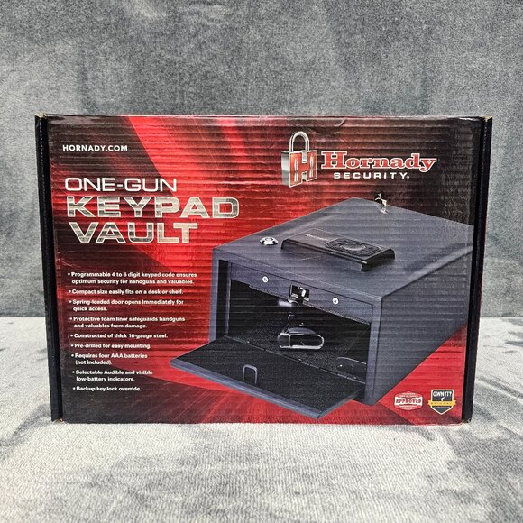 Hornady One Gun Keypad Vault Safe programmable keypad 16 gauge Steel 95433 - Picture 1 of 9